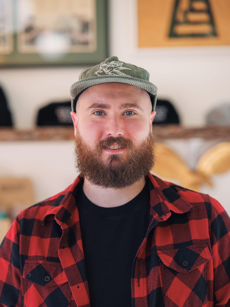 A barber at The Green Room Barbershop in Kitchener, Ontario